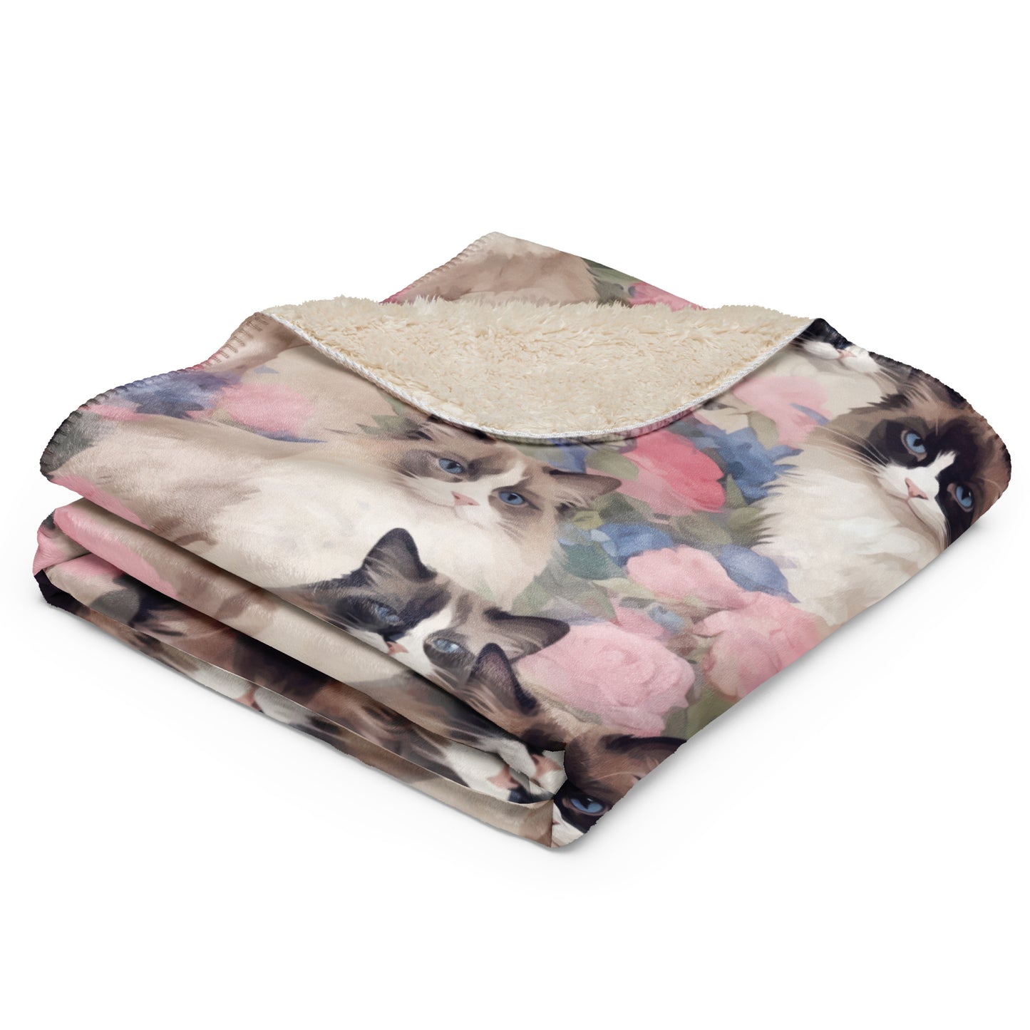 Sherpa Blanket: Ragdolls Collection in Louise