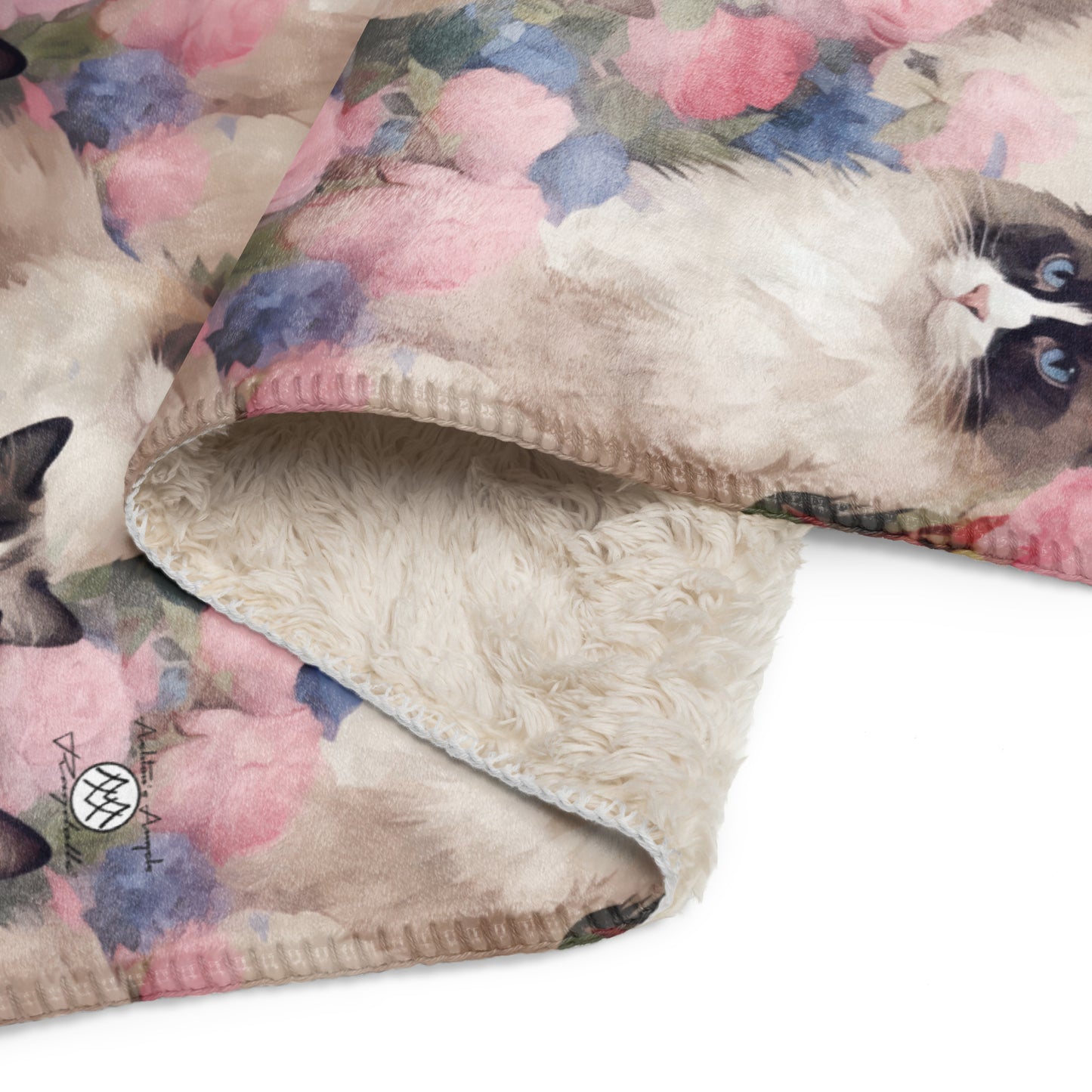 Sherpa Blanket; Ragdolls Collection in Princess Pink