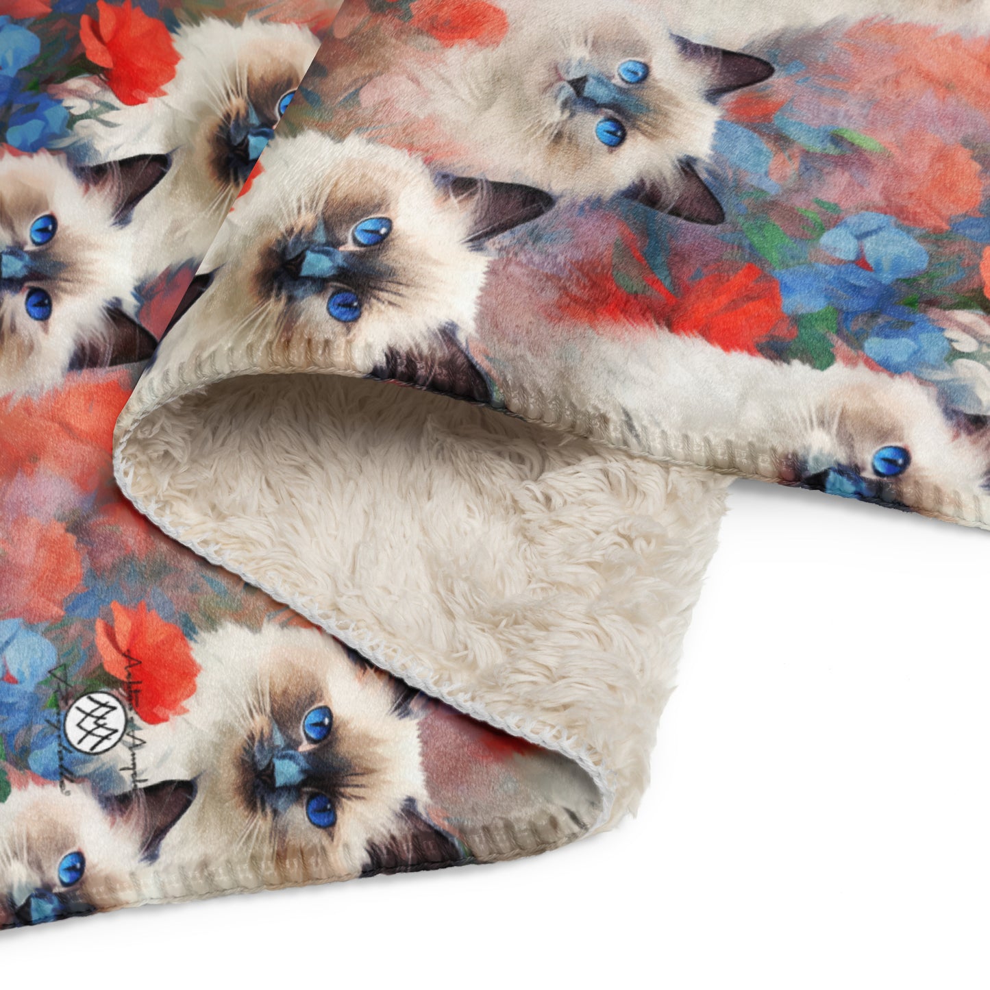 Sherpa Blanket: Ragdolls Collection in Rapture Adonis