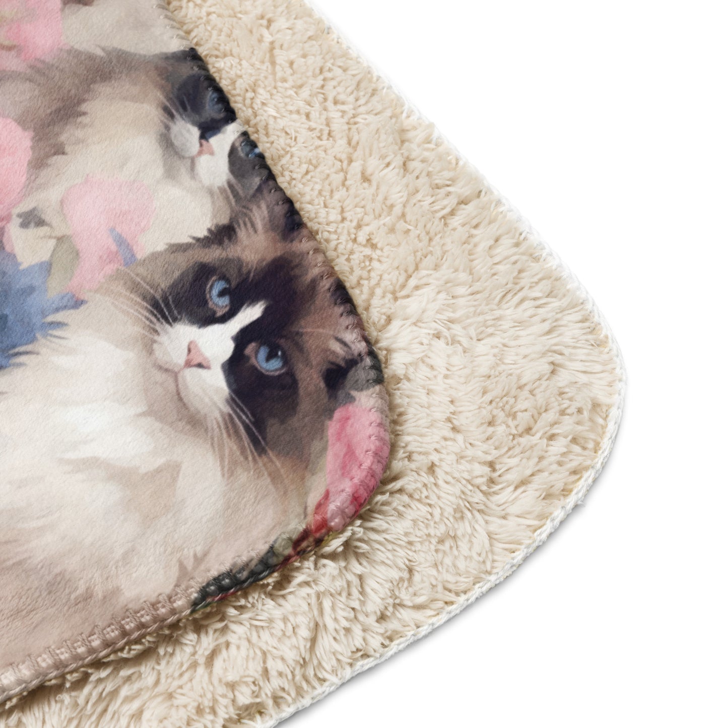 Sherpa Blanket; Ragdolls Collection in Princess Pink