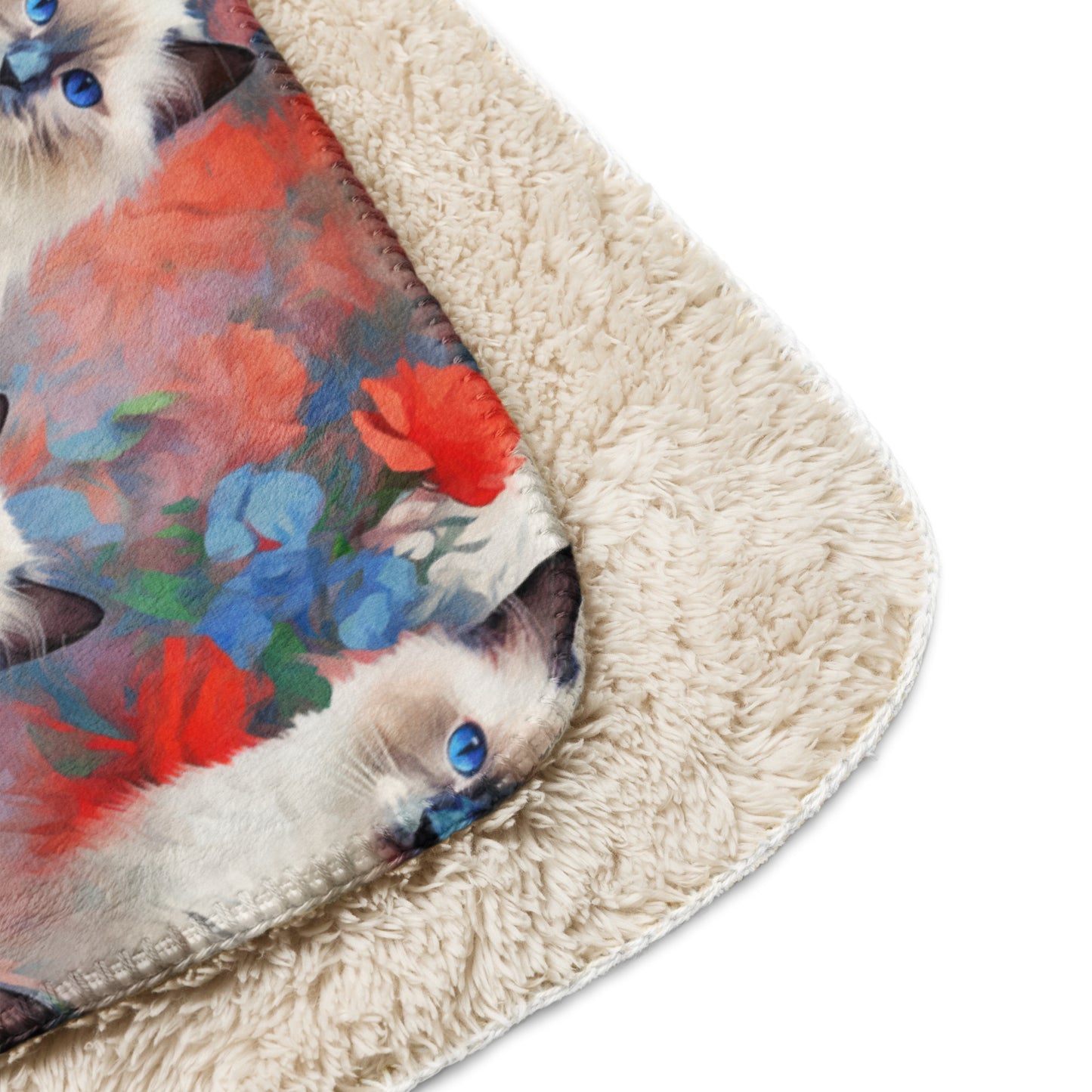 Sherpa Blanket: Ragdolls Collection in Rapture Adonis