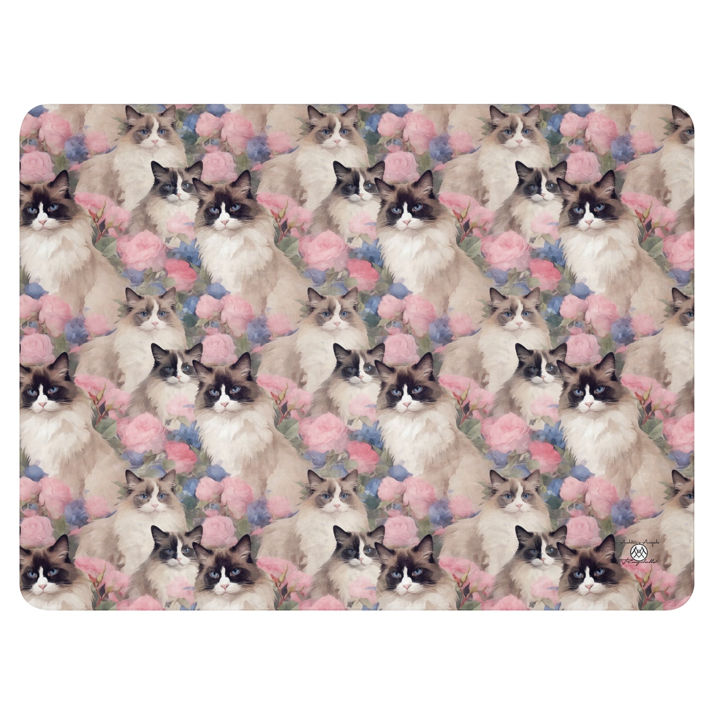 Sherpa Blanket; Ragdolls Collection in Princess Pink